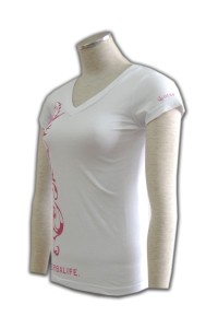 T231 t-shirt製作  t-shirt製造商 杏領 訂購團體 tee      白色  低 胸 t 恤 好看 t 恤 